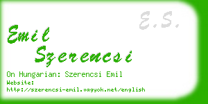 emil szerencsi business card